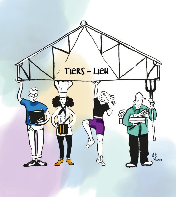 LEVEL - illustration tiers-lieu © Alice Stevens / Saje.project